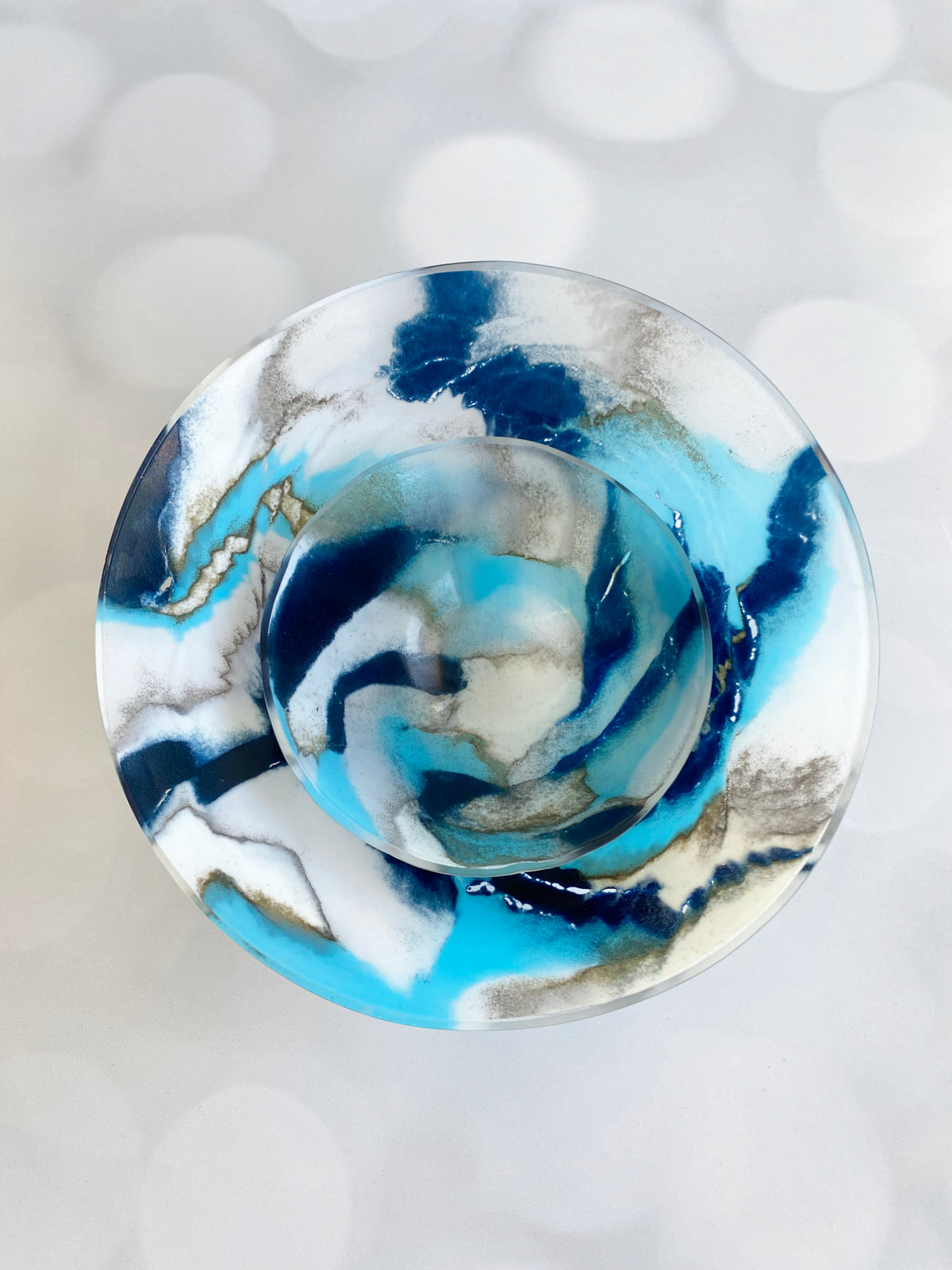Stormy Skies Sculptural Art Bowl Set image 5