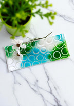 Seafoam Bloom Fused Glass Plate image 2