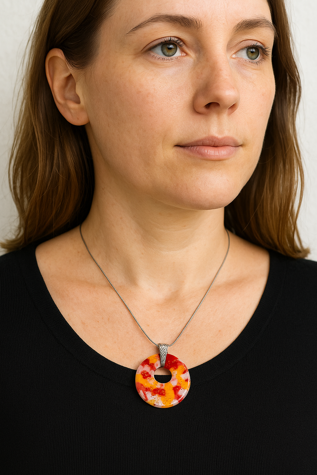 Chiefs Spirit Glass Pendant Necklace image 1