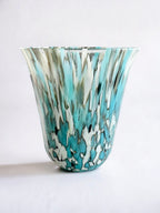 Turquoise and Vanilla Vase image 0