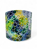 Ocean Glow Fused Glass Candle Curve image 0