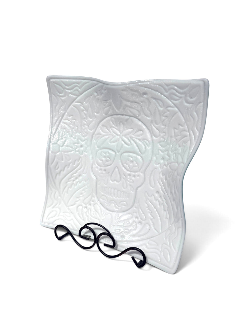White Sugar Skull Plate