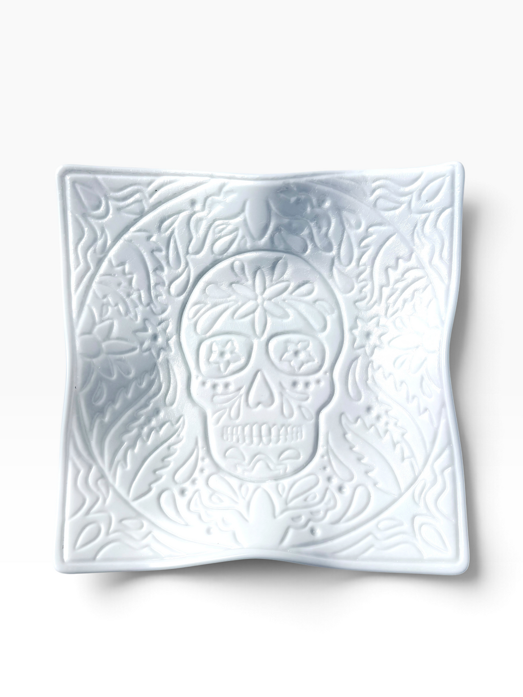 White Sugar Skull Plate