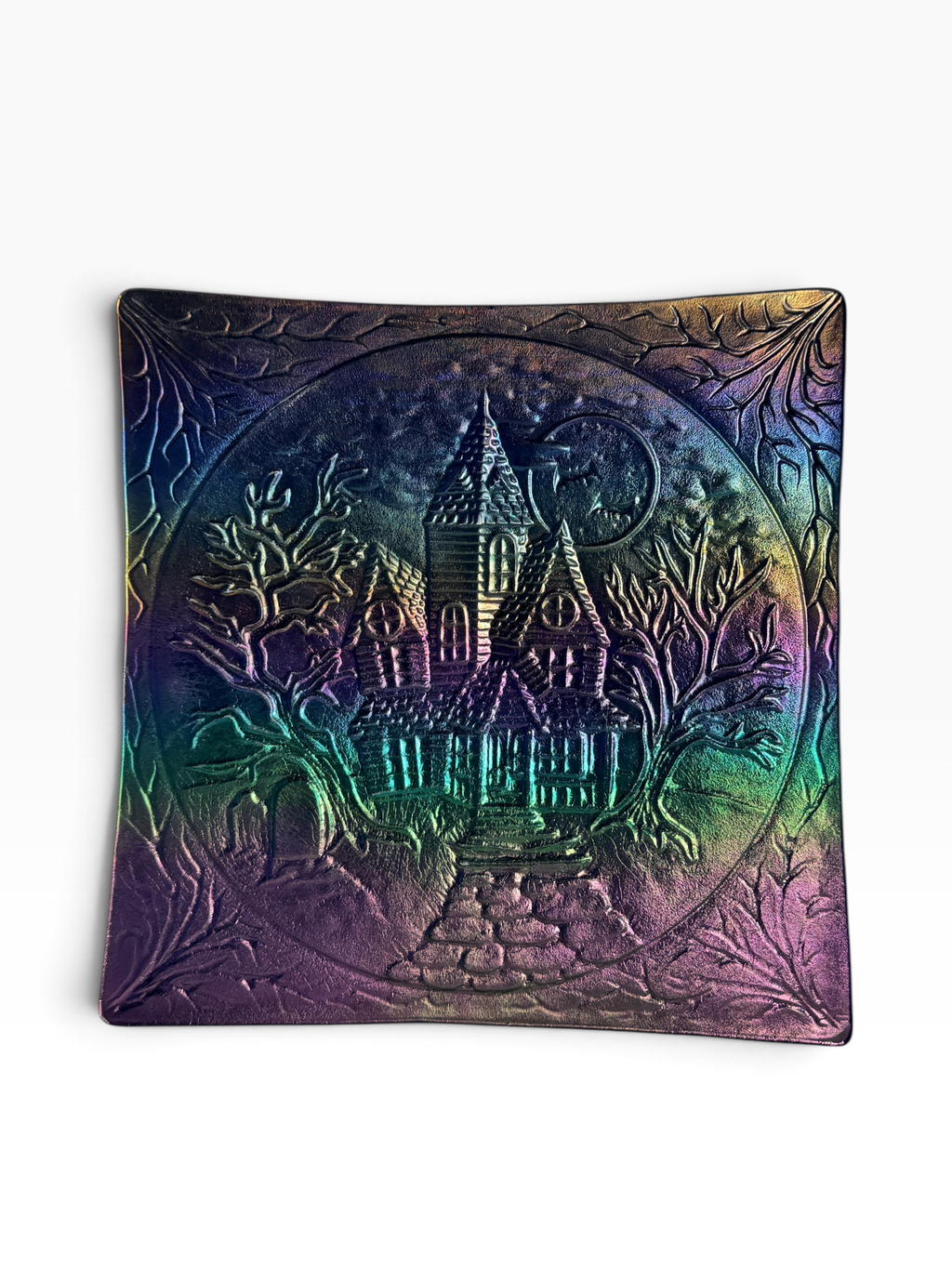 Iridescent Haunted Manor Decorative Plate