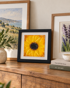 Sunflower — Small Framed Fused Glass Art