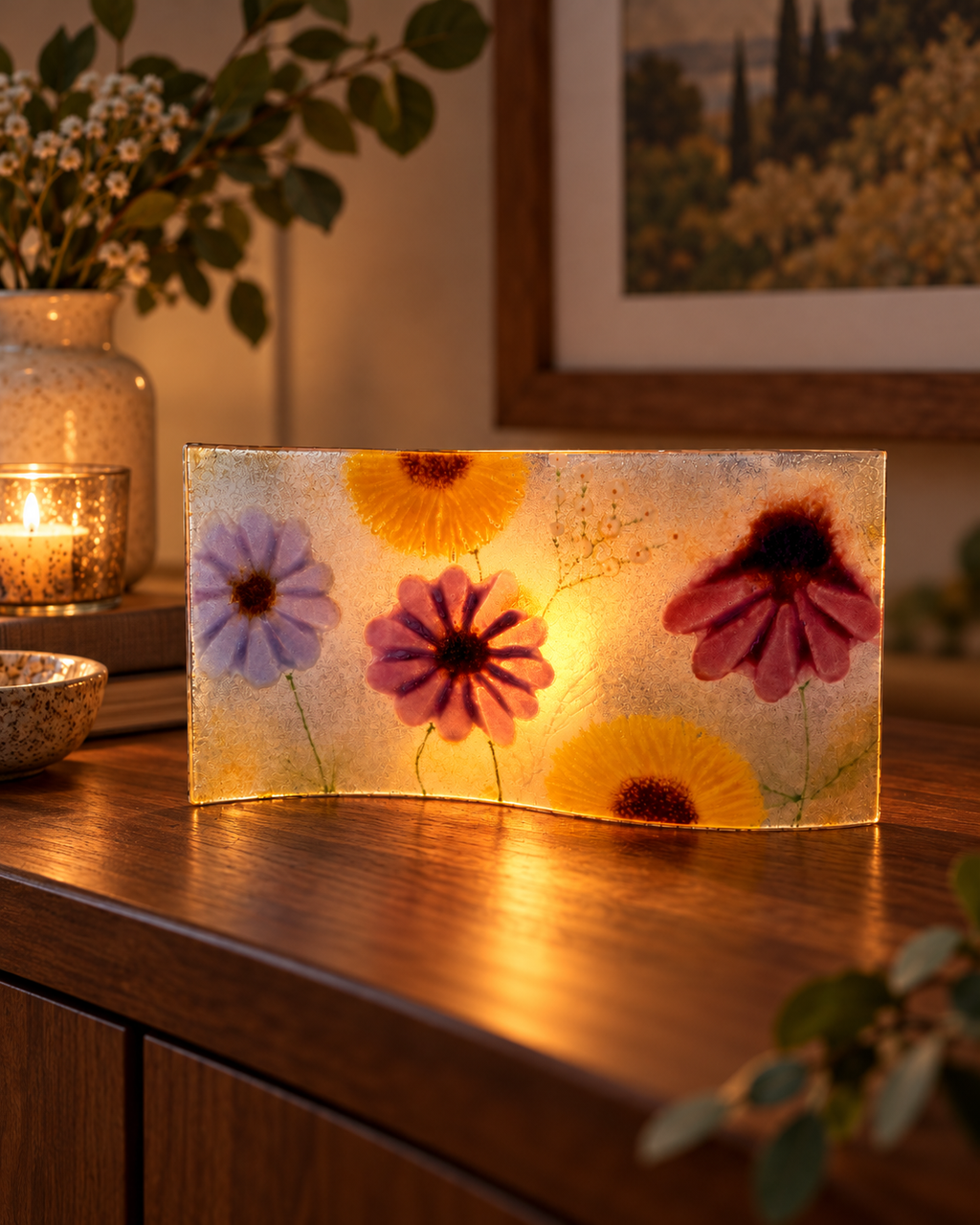 Wildflower Glow Candle Screen