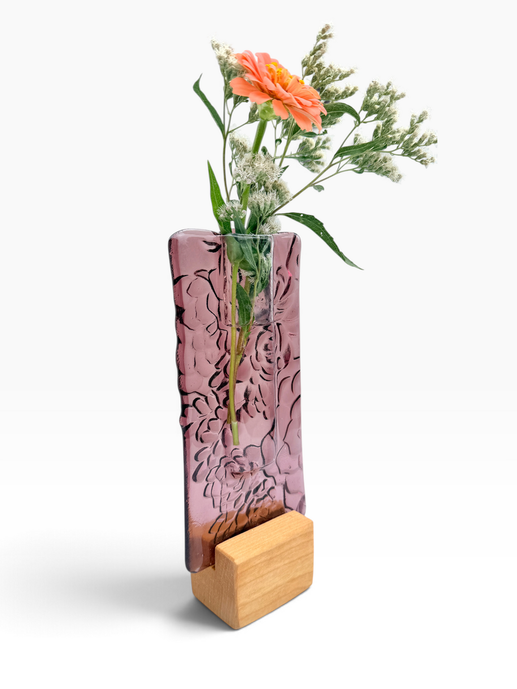 Small Pocket Vase- Plum Succulent