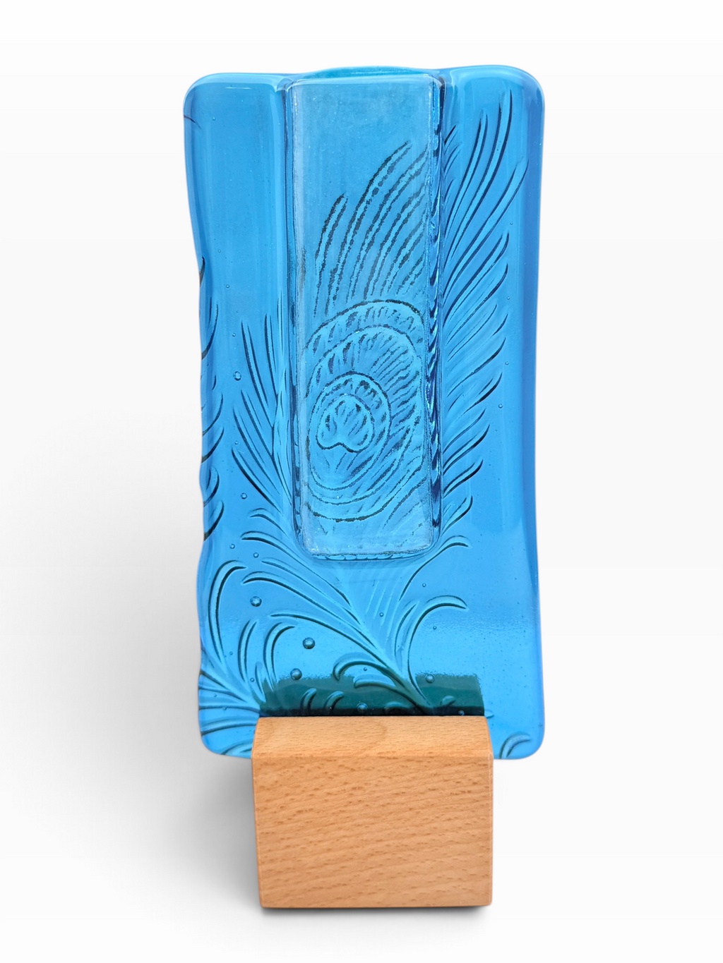 Small Pocket Vase- Peackock Feather