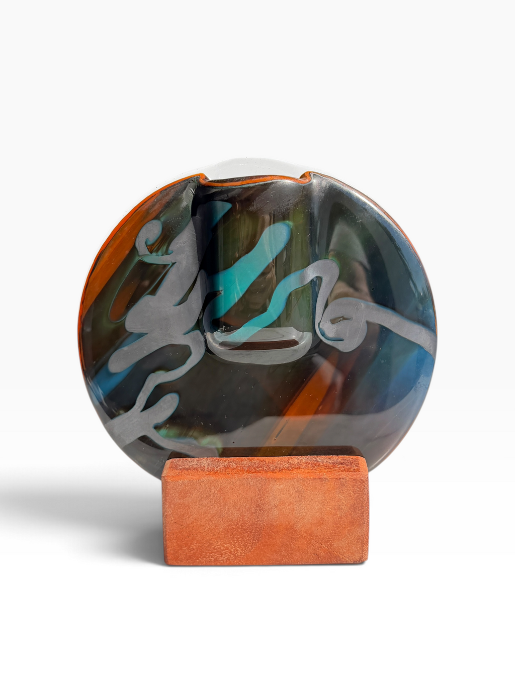 Burnt Orange & Steel Pocket Vase