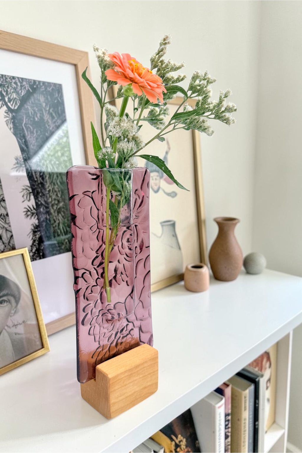 Small Pocket Vase- Plum Succulent