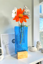 Large Pocket Vase-Peacock Feather
