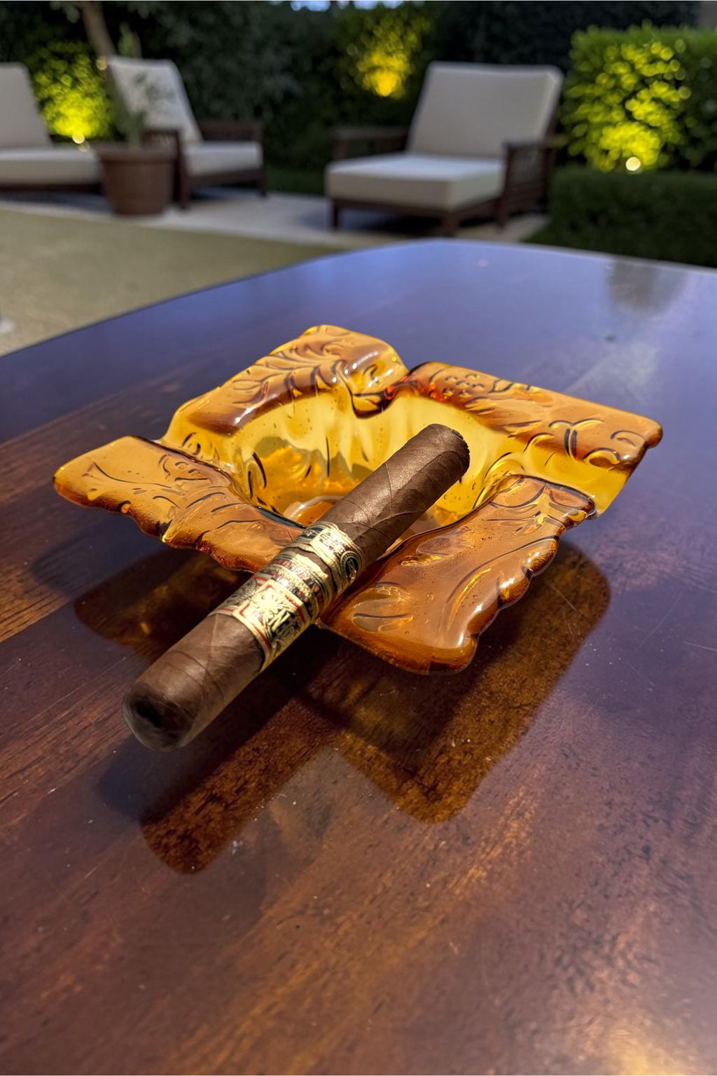 Fused Glass Cigar Ashtray