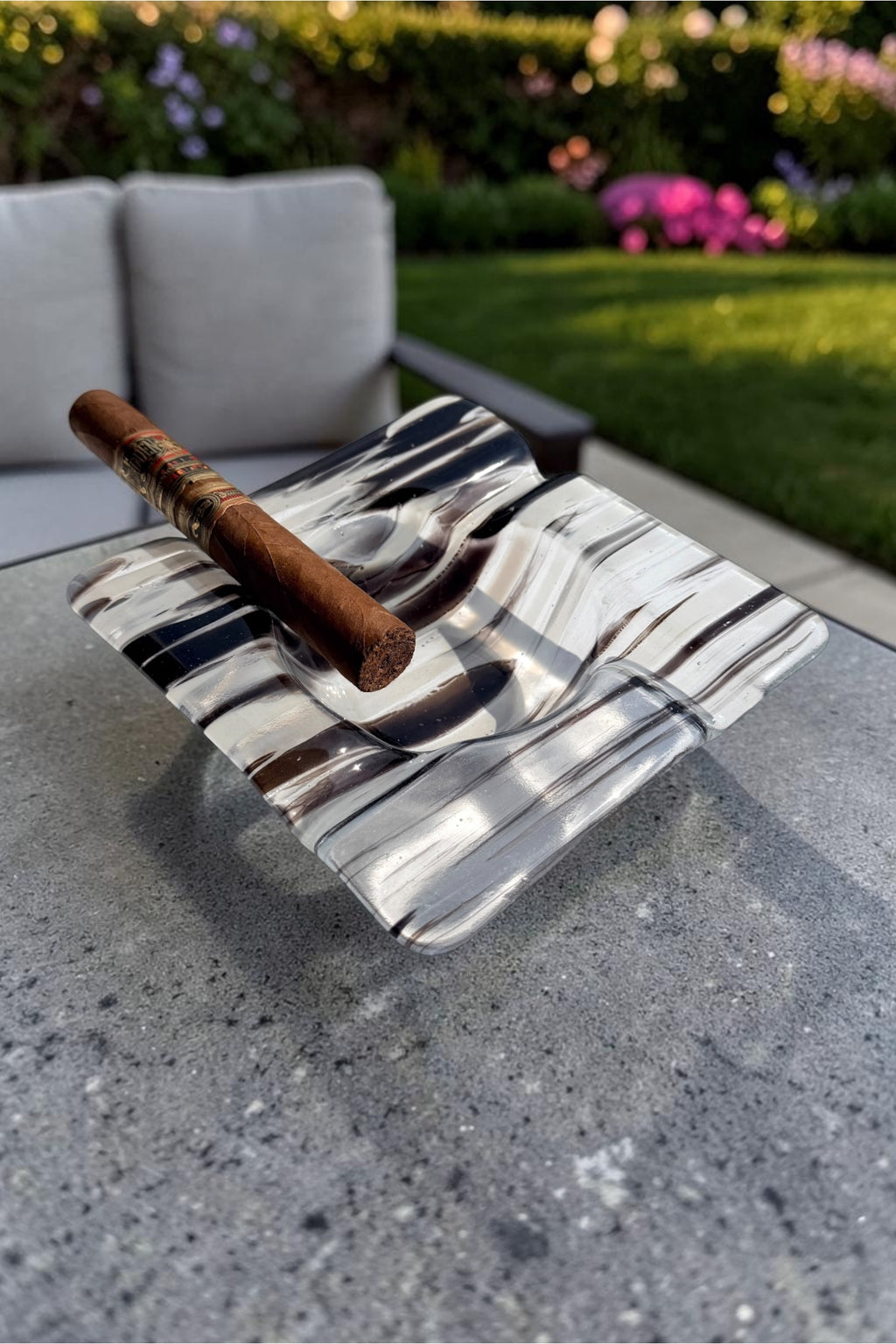 Fused Glass Cigar Ashtray