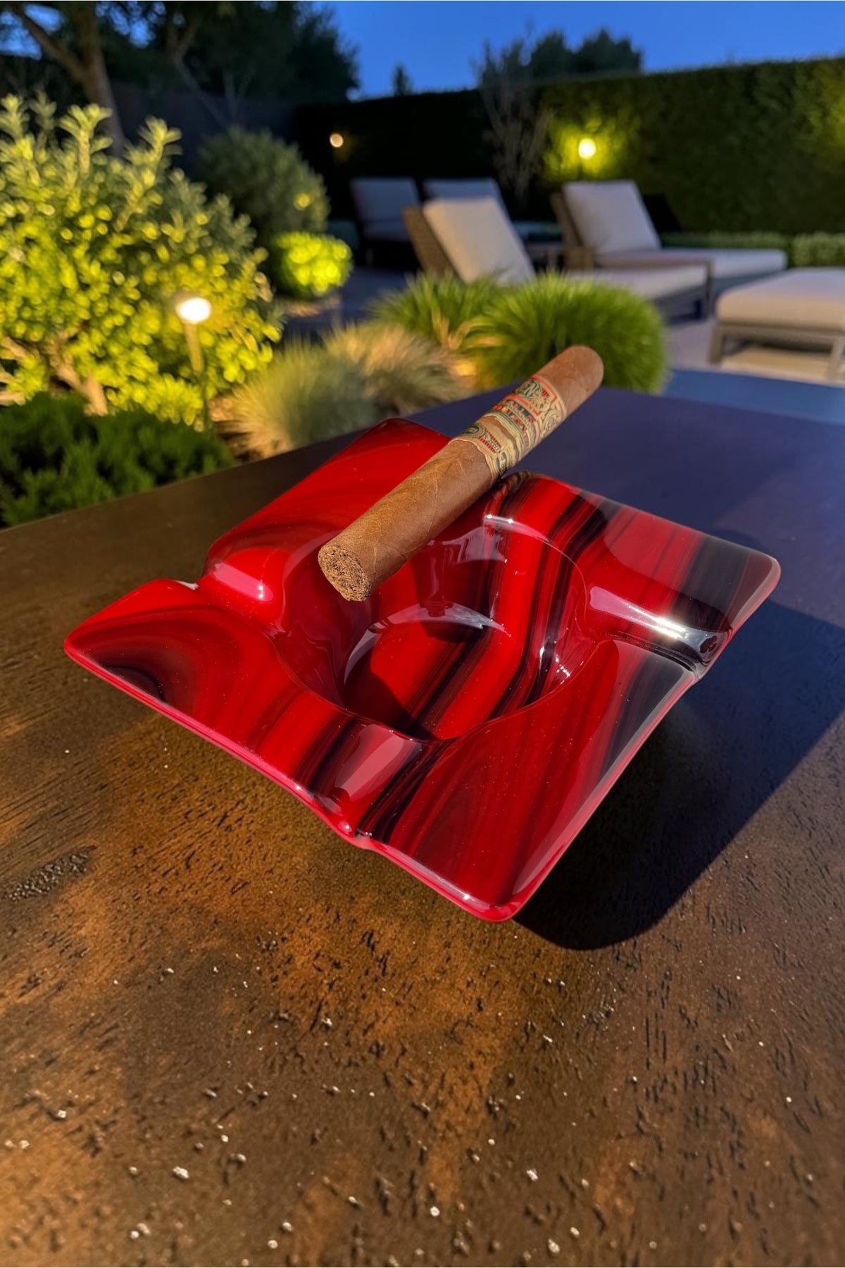 Fused Glass Cigar Ashtray