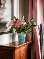Turquoise and Vanilla Vase image 2