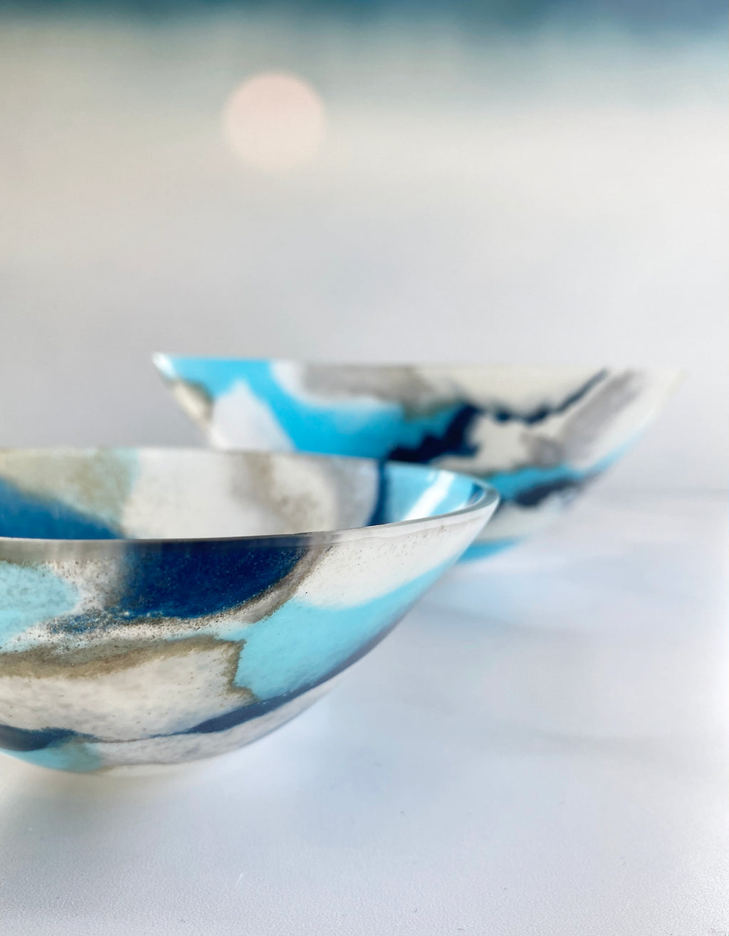 Stormy Skies Sculptural Art Bowl Set image 3